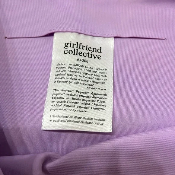 Girlfriend Collective #4008 High Waist 7/8 Leggings Small Purple - Picture 8 of 8